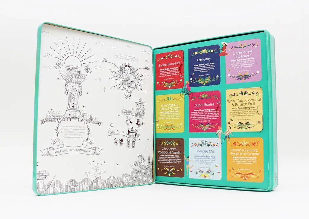 Coffret Métallique Thés & Infusions Bio – Sélection Gourmande