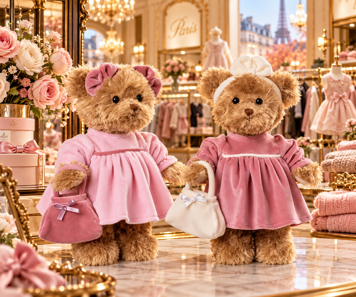 Peluche Bukowski Beautiful Ellen – Ours Brun 25 cm Rose
