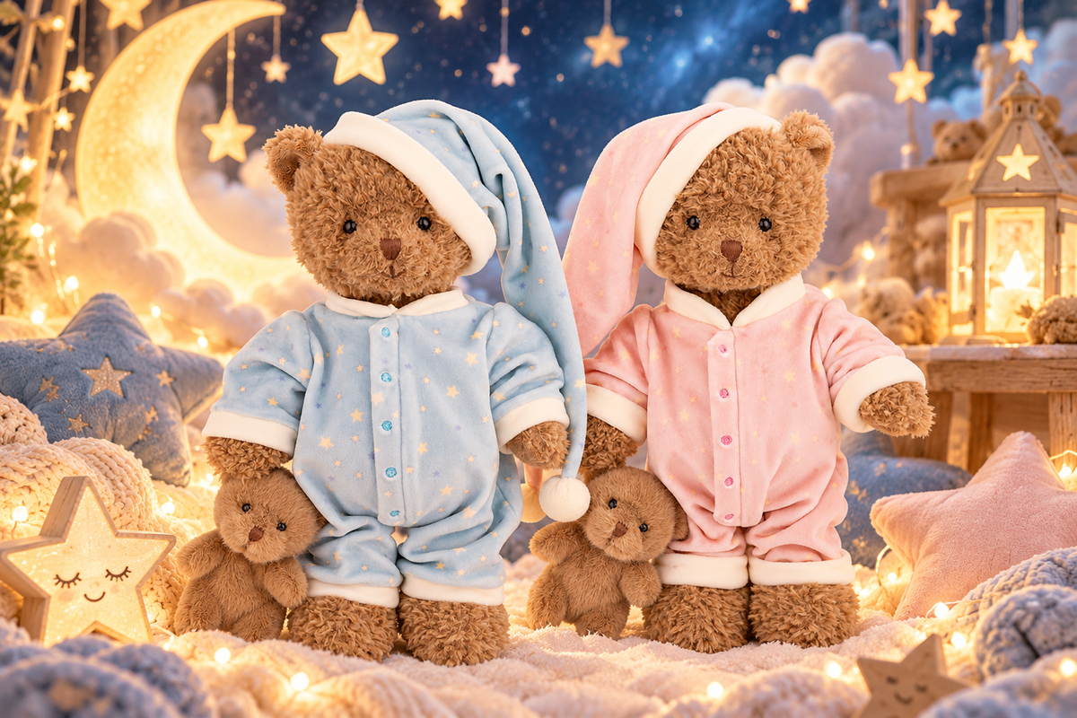 Peluche Bukowski Sleepy Selma ou Hugo – Ours Brun 25 cm
