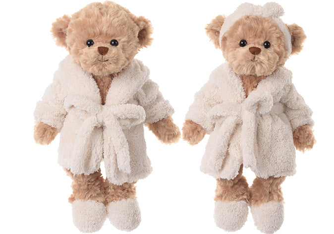 Peluche Bukowski Mr ou Mme – Ours 30 cm en Peignoir