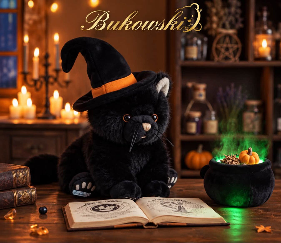Peluche Bukowski Spooky Bambo – Chat Noir Halloween 25 cm