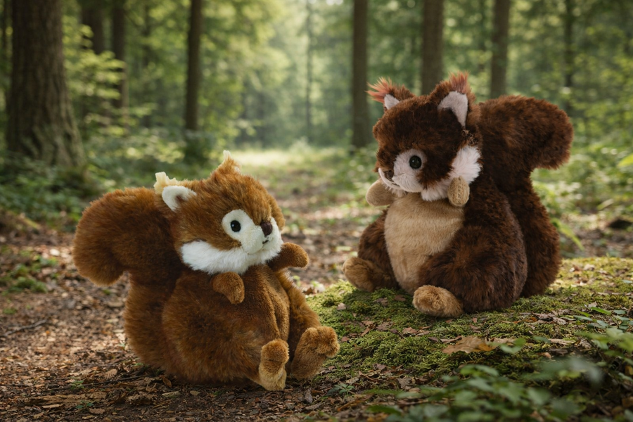 Peluches Bukowski Jiggles & Wiggles – Écureuils 18 cm