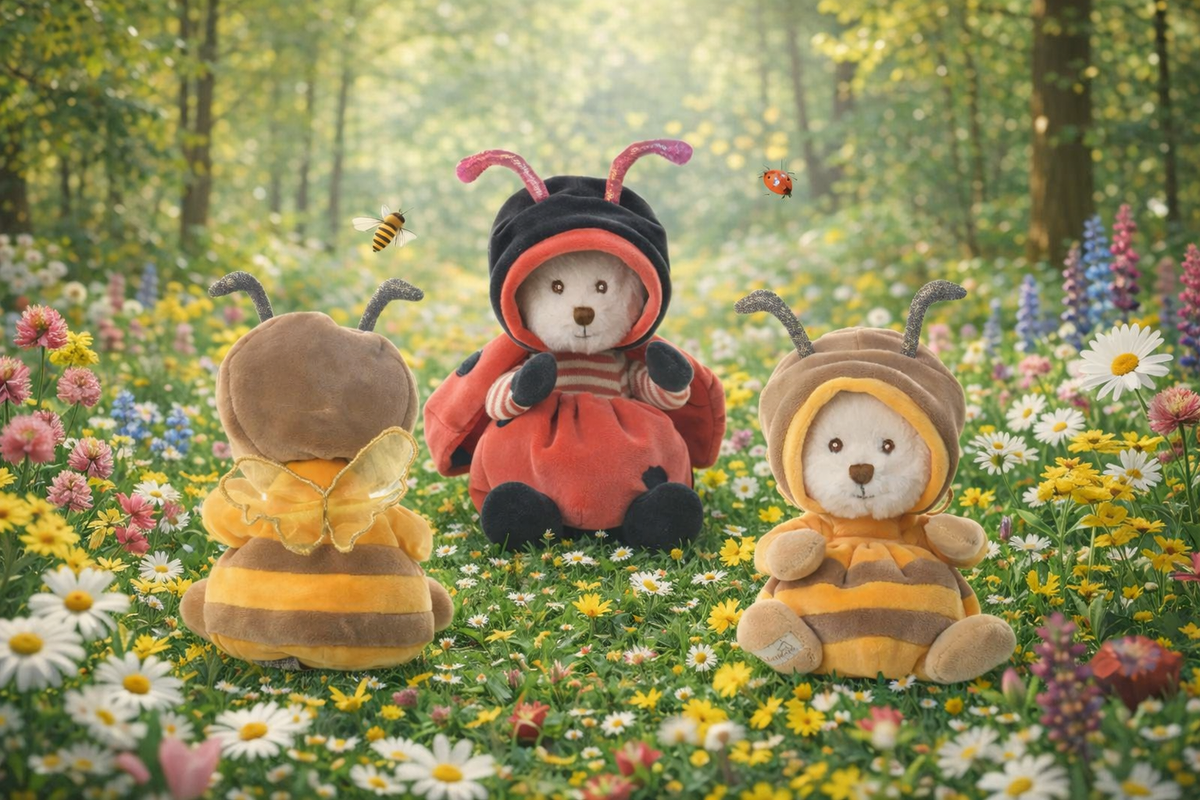 Peluche Bukowski Ziggy Bee Abeille & LadyBug Coccinelle