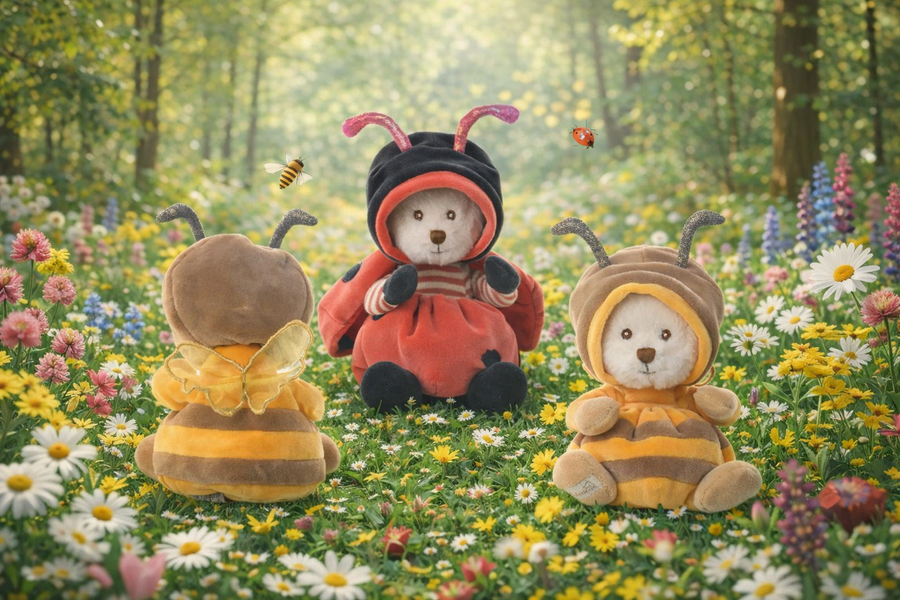 Peluche Bukowski Ziggy Bee Abeille & LadyBug Coccinelle