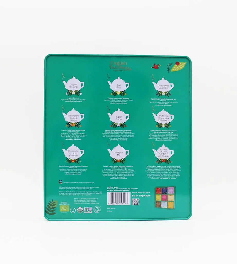 Coffret Métallique Thés & Infusions Bio – Sélection Gourmande