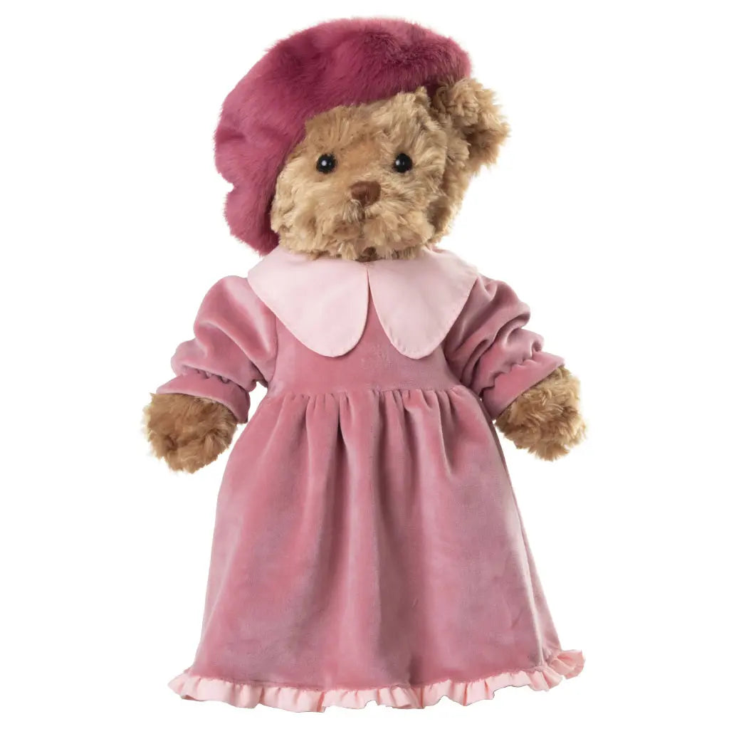 Peluche Bukowski Helenka – Ours 35 cm Robe Velours Rose
