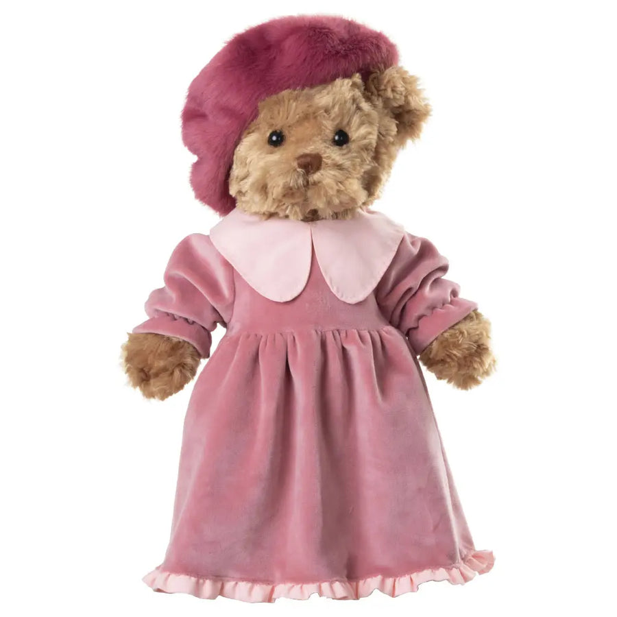 Peluche Bukowski Helenka – Ours 35 cm Robe Velours Rose