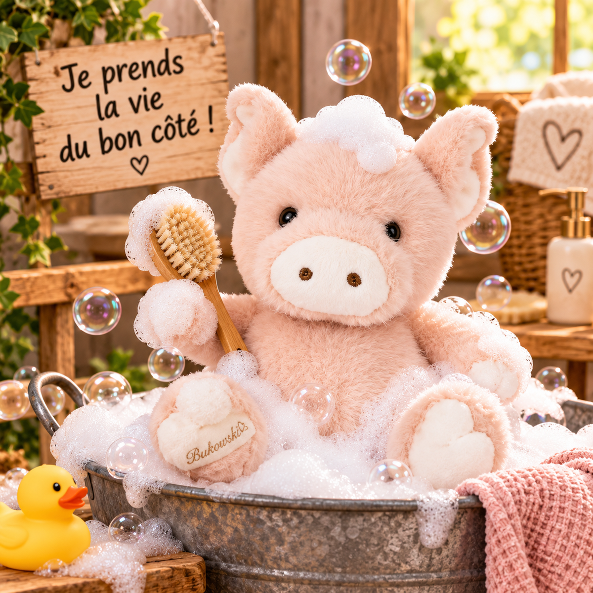 Peluche Bukowski Baby Oink – Petit Cochon 15 cm