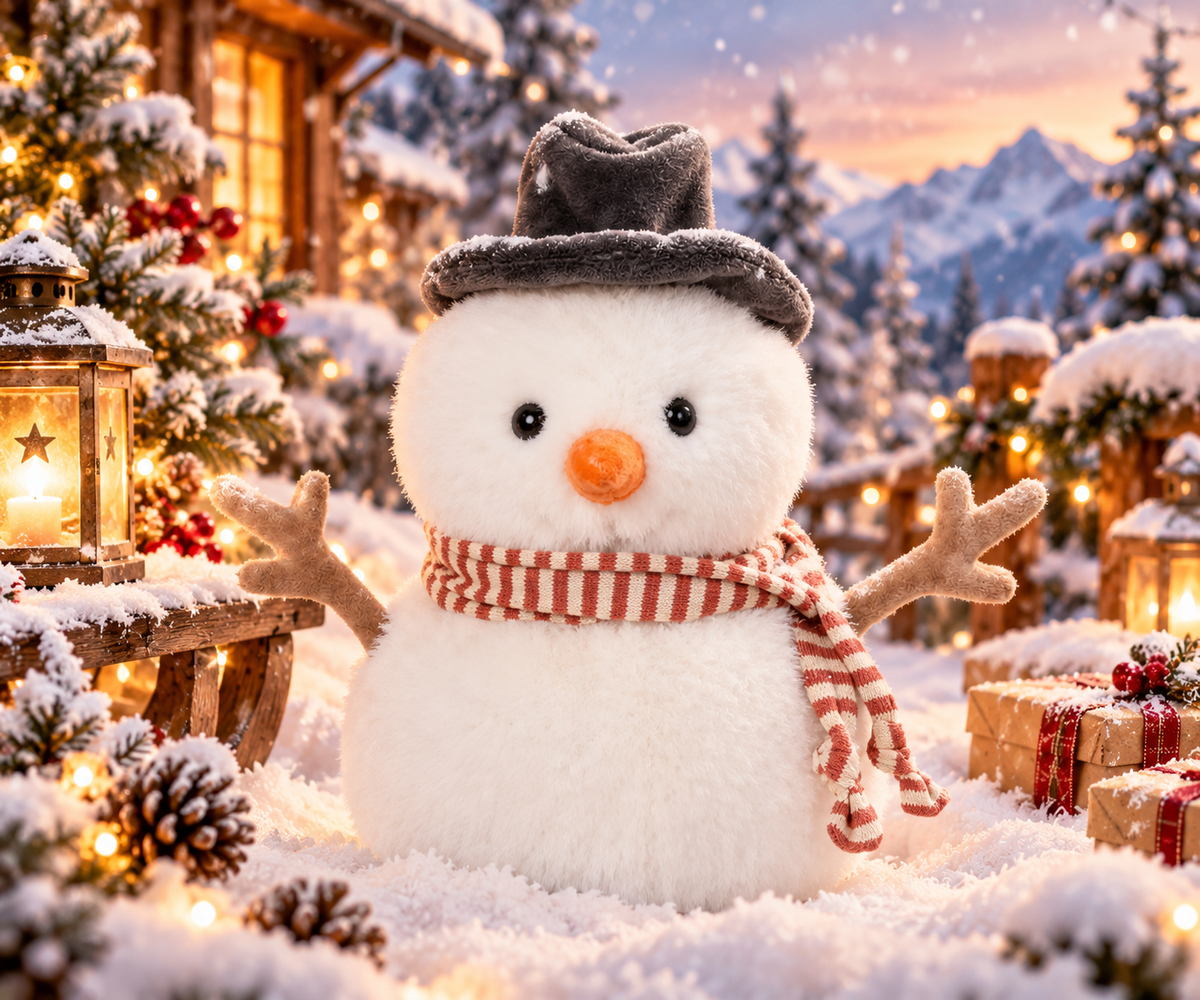 Peluche Bukowski Jack the Snowman – Bonhomme de Neige 25 cm