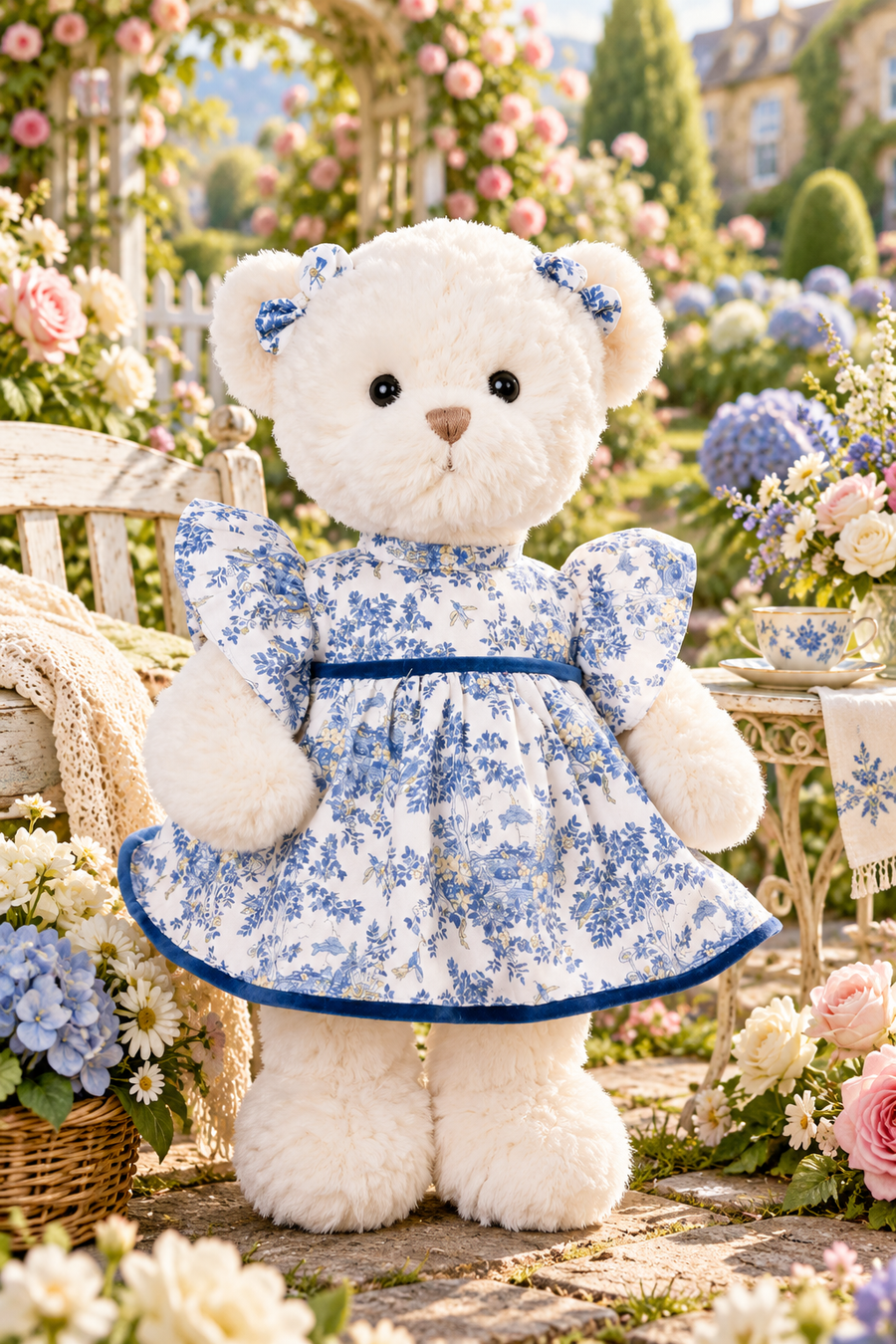 Peluche Bukowski Lovely Anni – Ours 35 cm Robe Fleurie