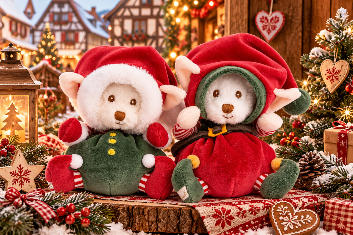 Peluche Bukowski Ziggy Santa's Little Helper – Lutin de Noël