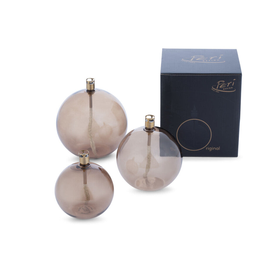 Lampe à Huile Ronde S Peri Living – Verre Champagne Ø9 cm