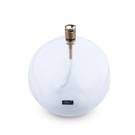 Lampe à Huile Ronde L Peri Living – Verre Transparent Ø13 cm