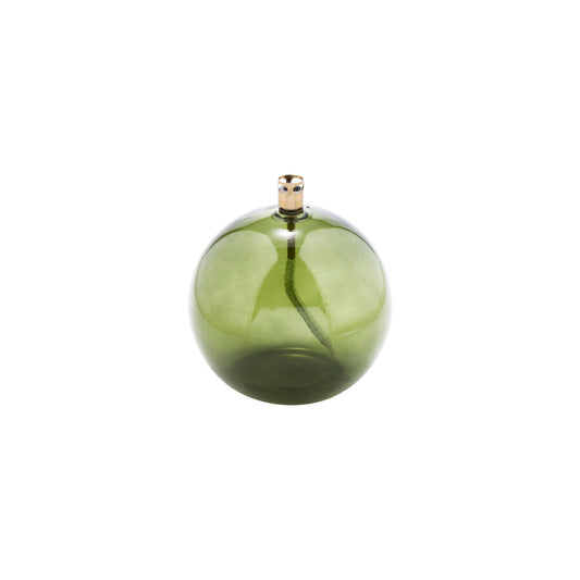 Lampe à Huile Ronde L Peri Living – Verre Vert Ø13 cm